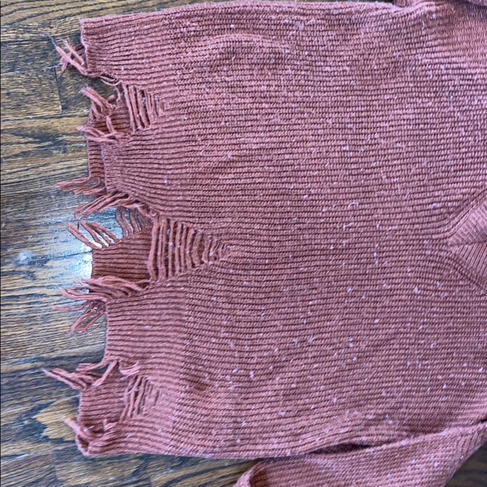 Burnt Orange distressed sweater ♥️🧥 - Picture 2 of 5